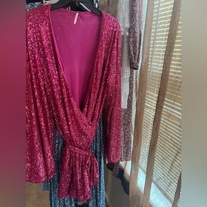 Free People Christa Sequin Romper